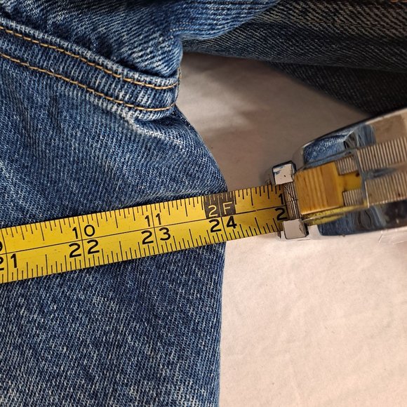 Vintage Storm Rider Lee Jean Jacket Men 46 Long Union Made Blanket Lined Denim - Picture 15 of 15